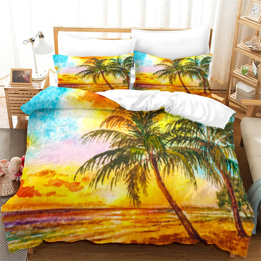 Остров декорации постельное белье красивые роскошные 2/3 шт. Постельное Coco Beach