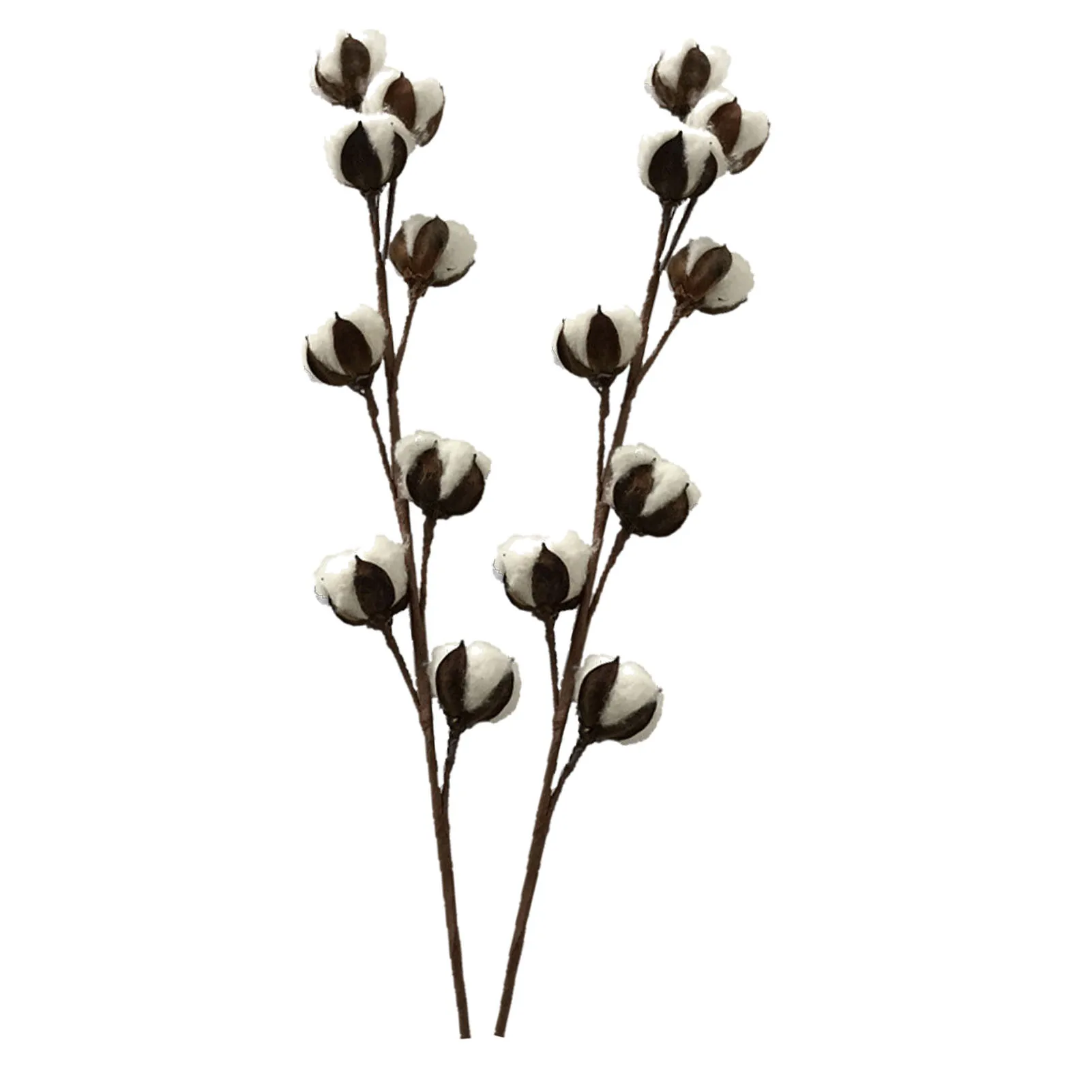 

70cm Kapok Flower Branch 8 Head Handmade Dried Cotton Branch Eternal Flower Vase Flower Arranged Wedding Party Home Decoration