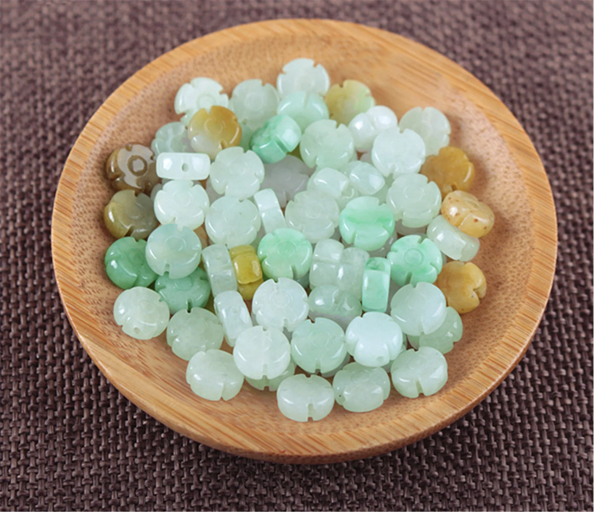 10 шт./партия Бусины Из бирманского нефрита с зеленым кулоном | Всё для