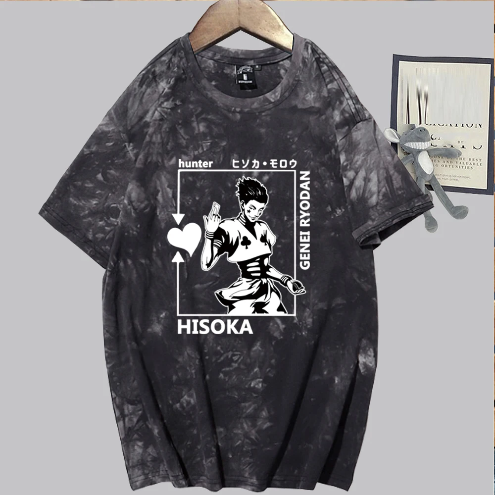 

Футболка Harajuku Hunter X Hunter Женская забавная футболка с коротким рукавом из японского аниме Hisoka Morow