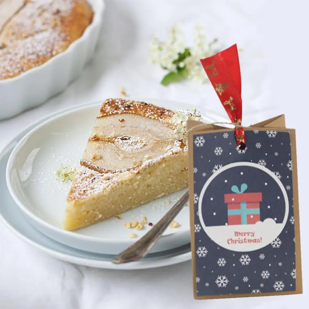 

2020 New 30 Kraft Paper Christmas Bags Christmas Pattern Square Bottom Bag Dining West Point Packing Paper Bag