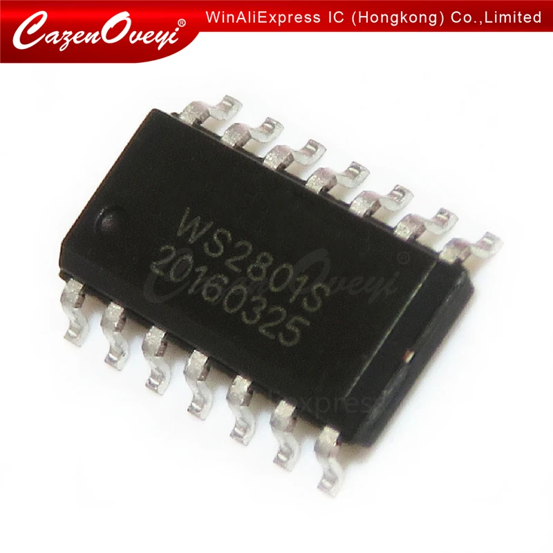 

100 шт. / Лот WS2801SO WS2801S WS2801 IC; SMD чип, светодиодный драйвер IC 100% и для полноцветного модуля пикселей полосы RGB SOP-14 в наличии