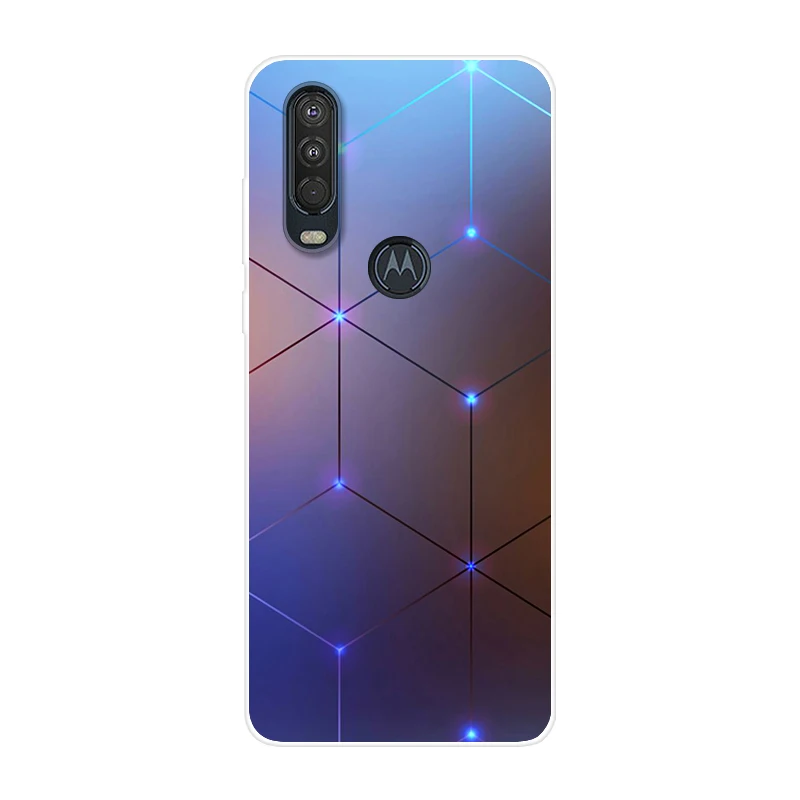 58 Для Motorola One Action чехол 6,3 ''мультяшная мягкая ТПУ Силиконовая задняя крышка для MOTO One Action OneAction чехол для телефона funda One Vision - Цвет: 58
