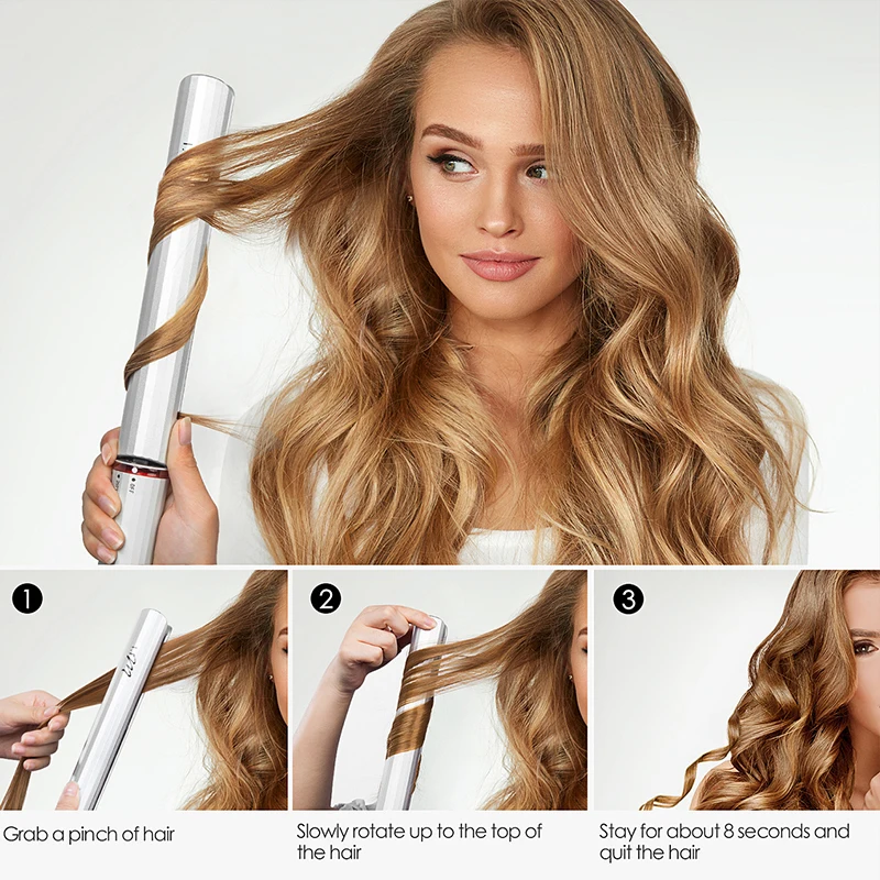 Штора Прямая поставка твист выпрямитель для волос утюжок Макс 450F ° контроль