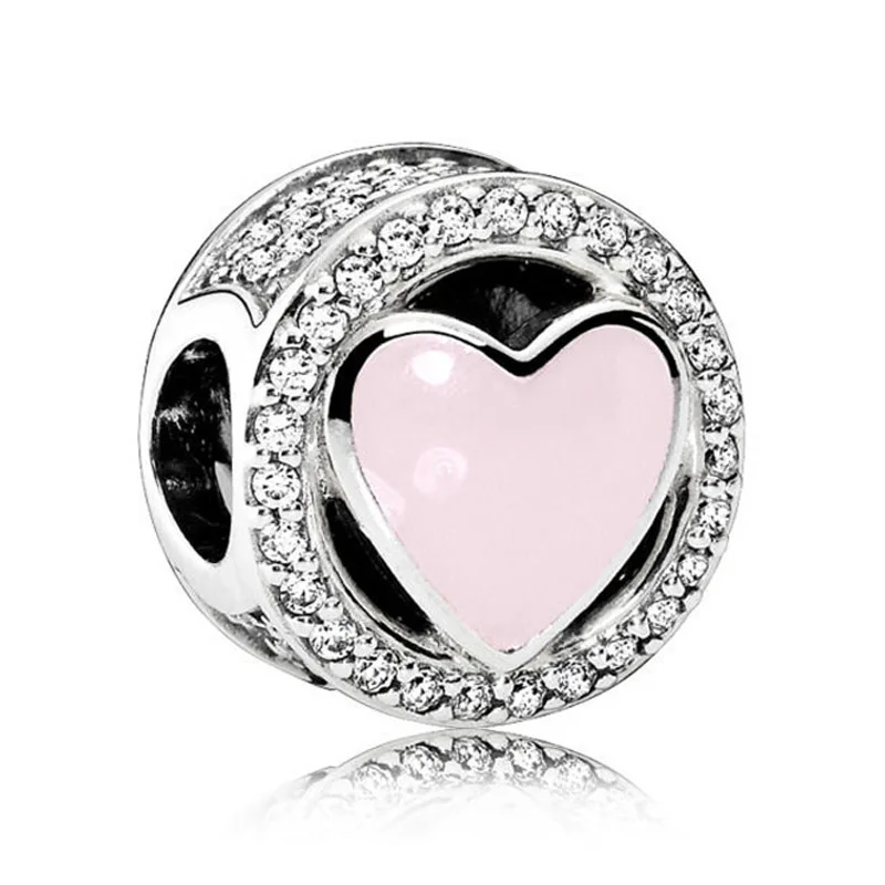 

Оригинальные искусственные серебряные очаровательные розовые ажурные прекрасные любящие бусины с кристаллами подходят для популярного б...