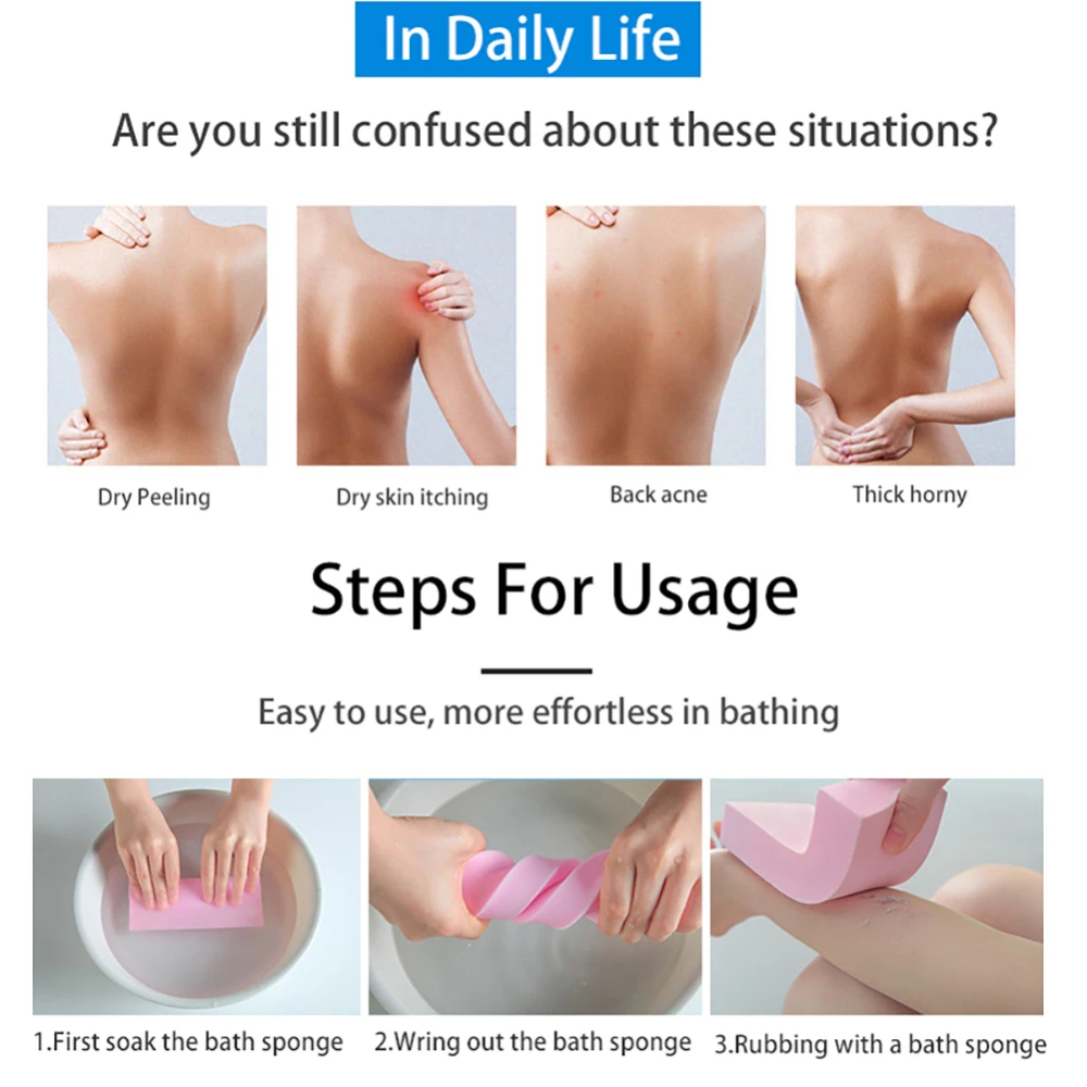 Губка для душа массажа кожи тела перчатки ванной отшелушивающий скребок очистки