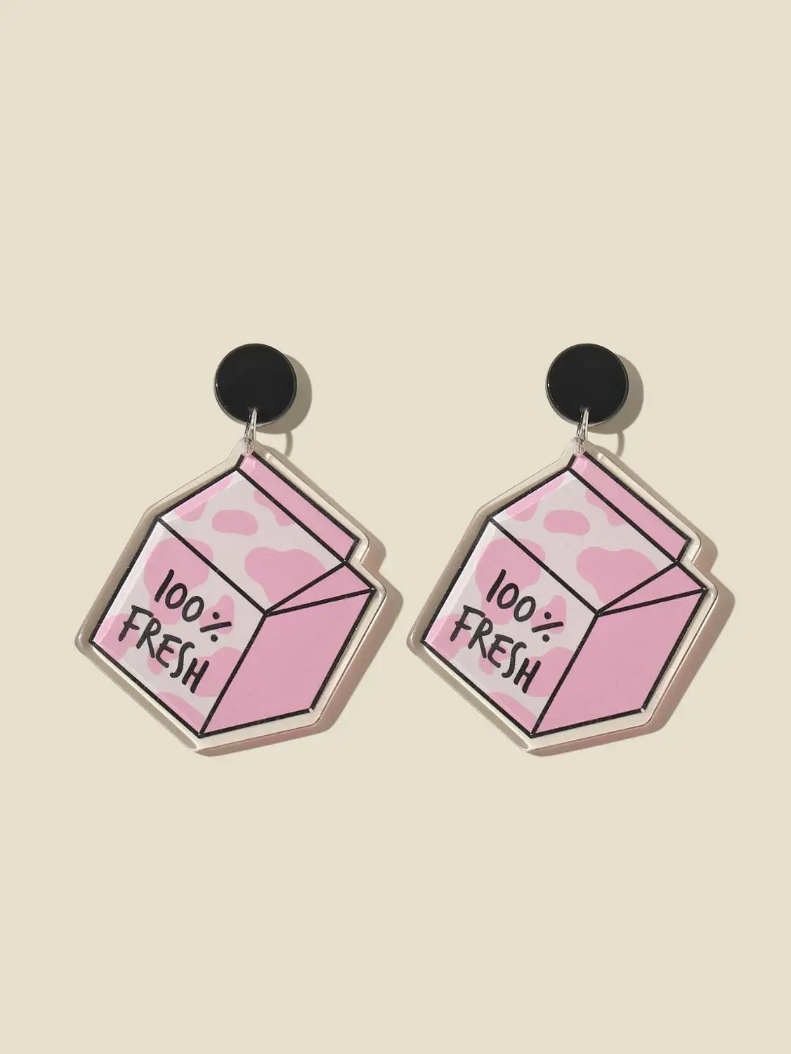 

New Creative Acrylic Milk Drink Drop Earrings For Women Girls Lovey Long Dangle Earrings Fashion Party Jewelry Christmas Gifts