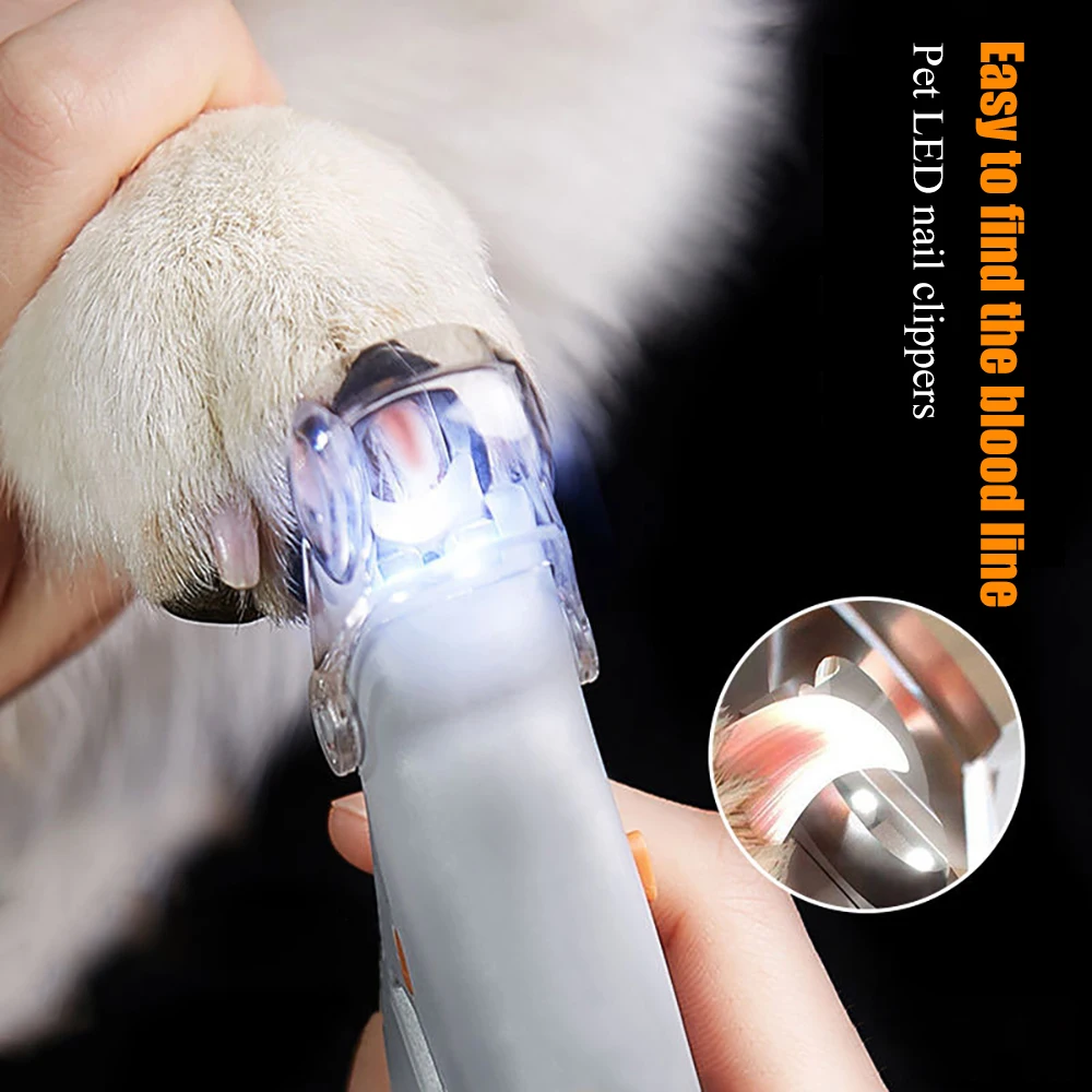 Профессиональные ПЭТ машинки для стрижки ногтей Ножницы для домашних животных собак и кошек ногтей ног коготь машинка для стрижки ножницами светодиодный светильник для ухода за когтями для Животные для домашних животных