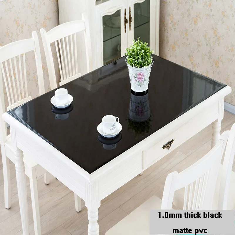 Кухонная прозрачная скатерть с масляным узором водонепроницаемая из ПВХ