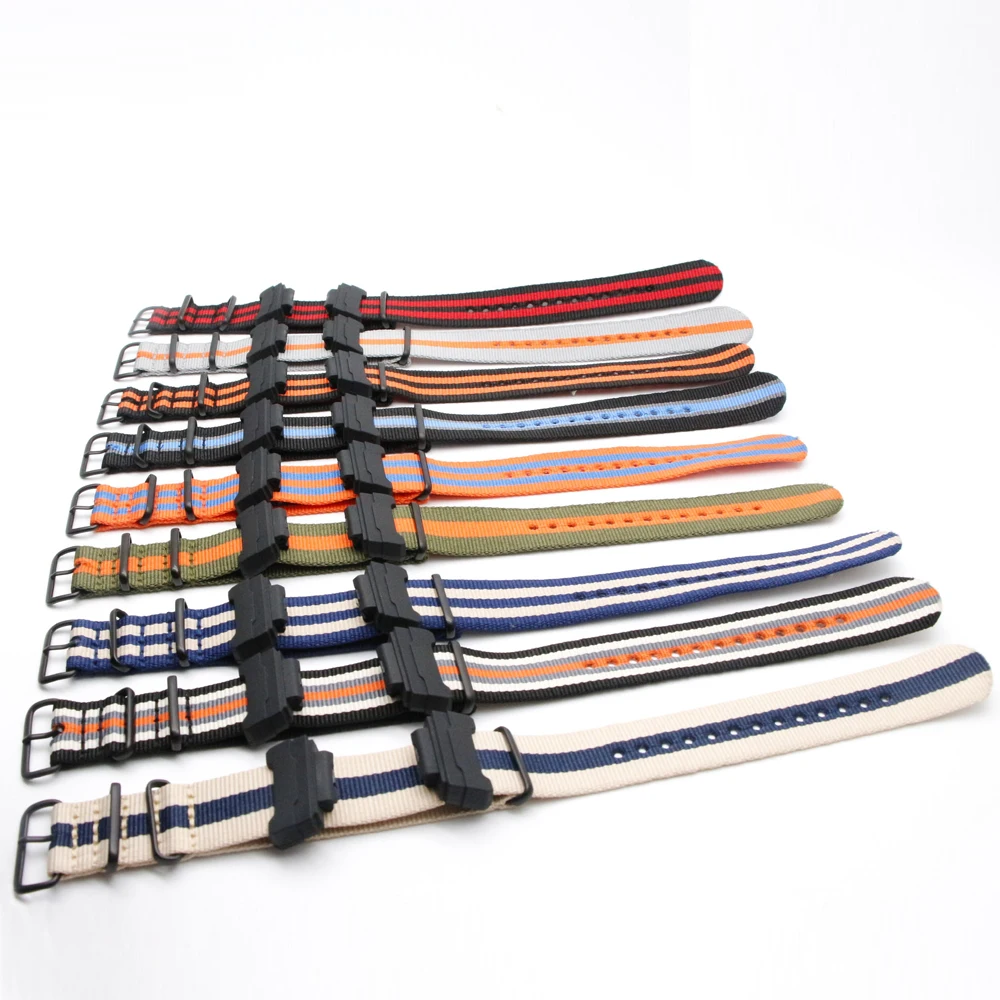

For Casio G-shock Nylon Strap Men Bracelet Accessories Replacement Watchband Premium Striped Sport Band