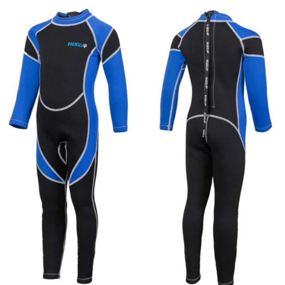 

2.5MM Neoprene Wetsuits Kids Swimwears Diving Suits Long Sleeves Boys Girls Surfing Children Rash Guards Snorkel One Pieces h1