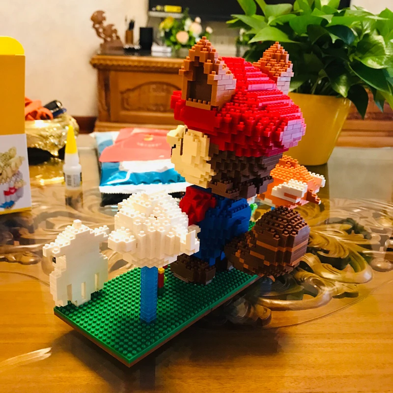 ZMS 3490 игра Super Mario Tanooki привидения Марио 3D модель Сделай Сам алмазные мини
