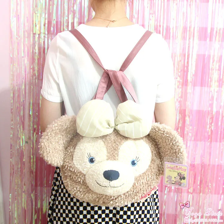 Милый мультяшный плюшевый рюкзак Duffy Bear shellieway Gelatoni с кошкой мягкая Наплечная