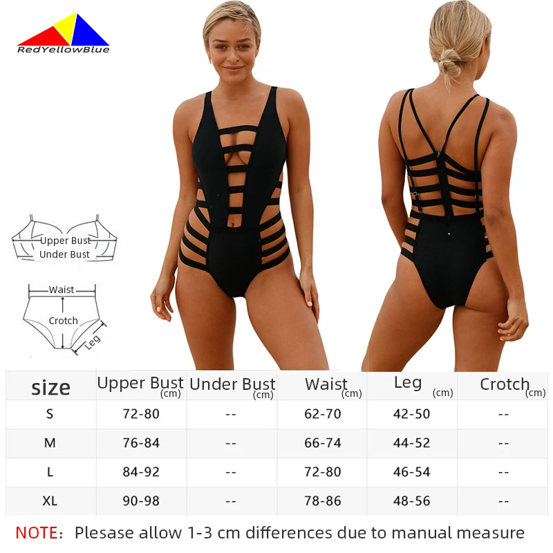 

2020 NEW Sexy One-Piece Suits Black Women Swimwear Backless Swimsuit Bathing Suit Hollow Out Monikini Swimming Suit Dropshipping