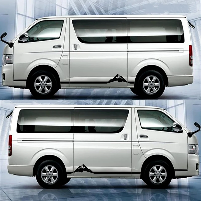 

Car Stickers Body Sticker Decals Stripes Mountains Car Side Door Body Vinyl Film Stickers Universal Car Accessories