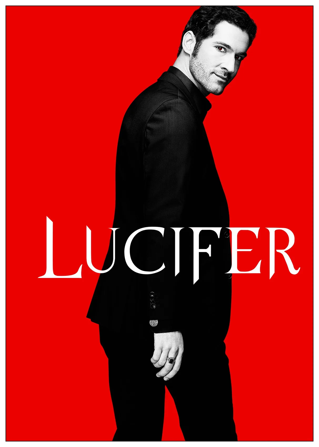 Облицовочный плакат Lucifer ТВ серии показ стикер на стену белая бумага домашний декоративный плакат на стену Прозрачный декор изображения - Цвет: E198