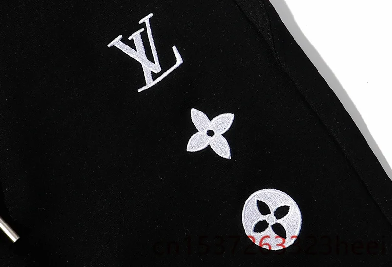 

LOUIS-VUITTON- Mens Joggers Casual Pants Fitness Men Sportswear Tracksuit Bottoms Skinny Sweatpants Trousers woman Black Pants
