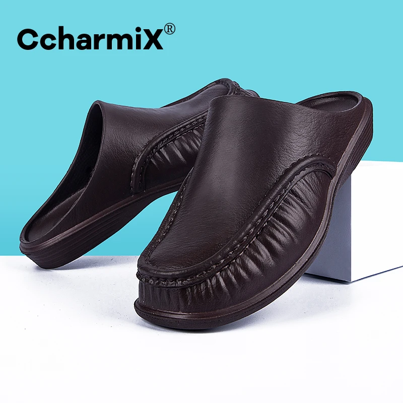

Туфли CcharmiX мужские без шнуровки, повседневная прогулочная обувь, удобные мягкие тапочки, размеры 40- 47, искусственная эва