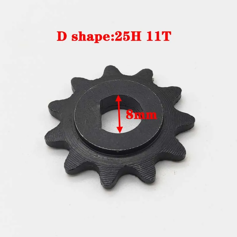 25H 9T/11T Electric Scooter Sprocket Gear D Type Mounting Hole Diameter 8mm Pinion for Chain Drive Razor E-bike motor MY1016 | Спорт и