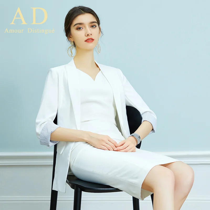 

Fashion white suit pants suit autumn new OL commuter elegant ladies wear