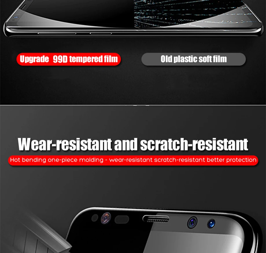 500D полностью изогнутое закаленное стекло для samsung Galaxy S9 S8 Plus Note 9 8 Защитная пленка для экрана на samsung S7 S6 Edge S9