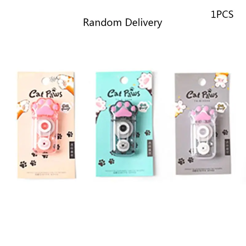 

Cute Cat Paw Correction Tape Stationery Corrector Student Altered Tapes Kawaii K3KB