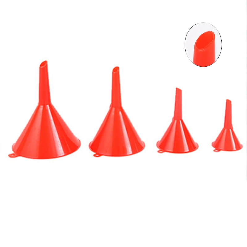 Набор из 4 воронок красного полипропилена простая портативная диагональная