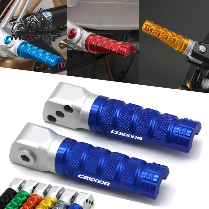 CNC Aluminum Rear Foot Pegs Footrests Pedal Foot Pegs Motorcycl For Honda CB1000R CB 1000R ABS 2008-2013 Passenger Foot-Pegs motorcycle cnc aluminum rear passenger footrests rear foot pegs pedal rear footrest for z650