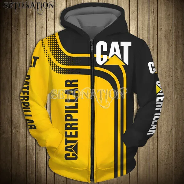 Забавные новые модные толстовки Caterpillar с длинным рукавом и 3D принтом на