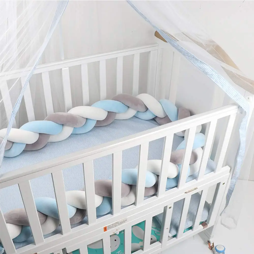 1M/2M/3M Baby Bed Bumper Braid Knot Pillow Cushion for Decoration Room Infant Bebe Protect Cot Crib | Мать и ребенок