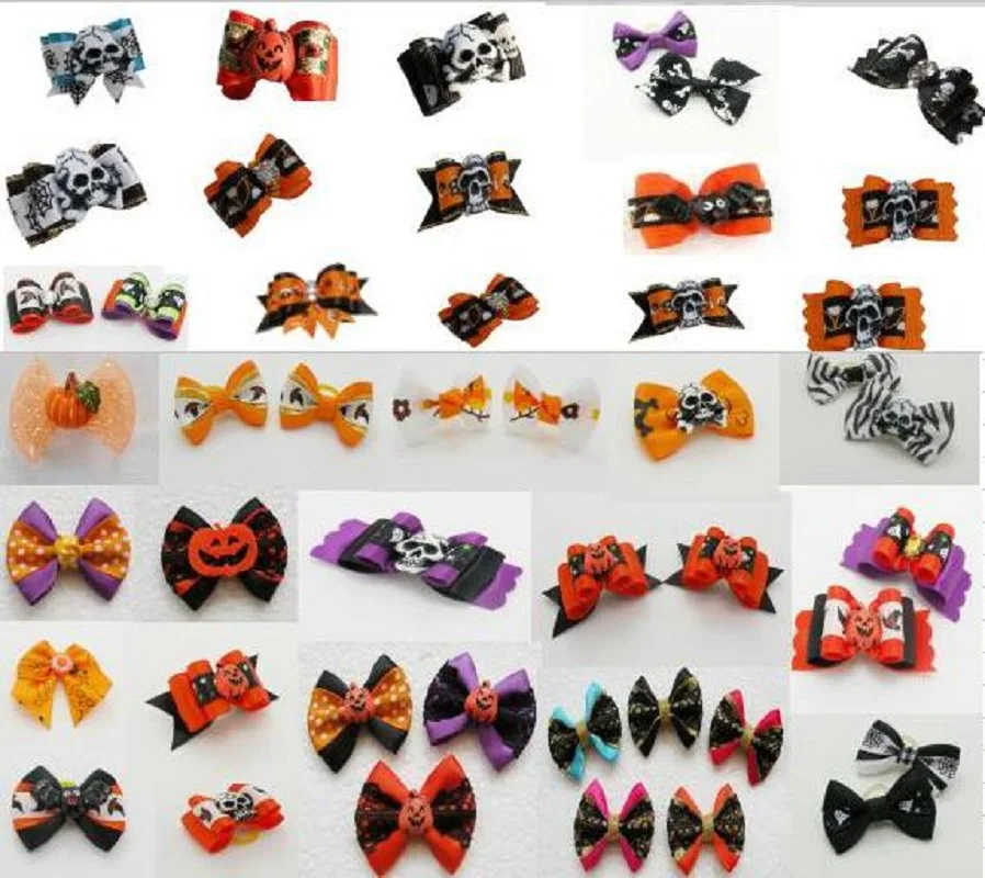 100 шт./лот лента для шерсти собак щенков кошек банты резиновые аксессуары товары