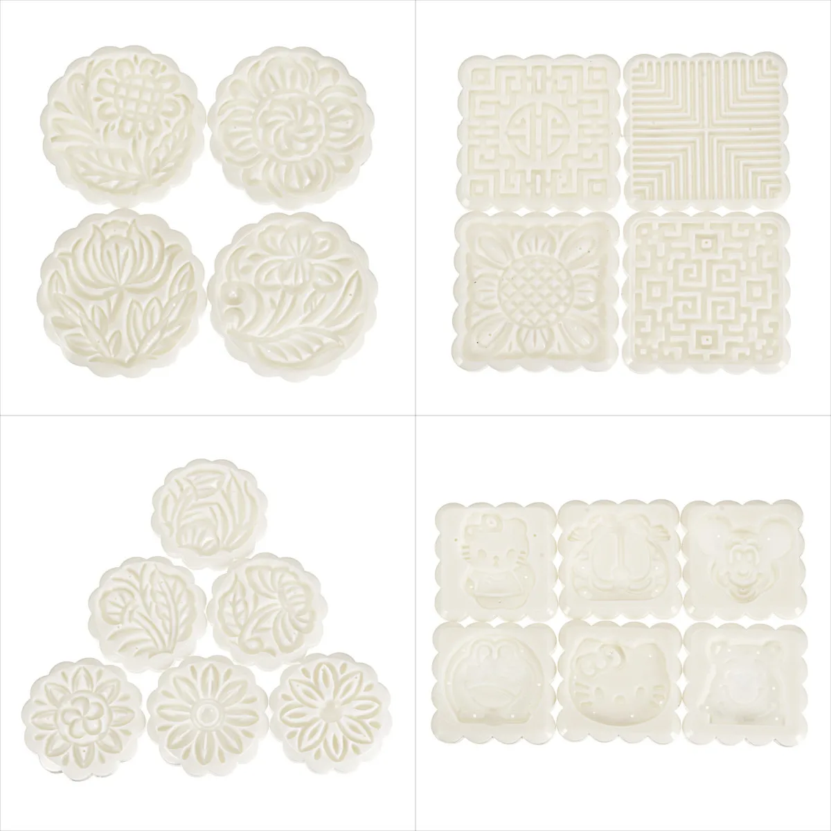 24 шт./компл. цветок круглый квадратный кондитерский форма в виде Луны набор ручной работы льдом лунного торта украшения Печенье DIY инструменты Кондитерские ручные пресс-формы