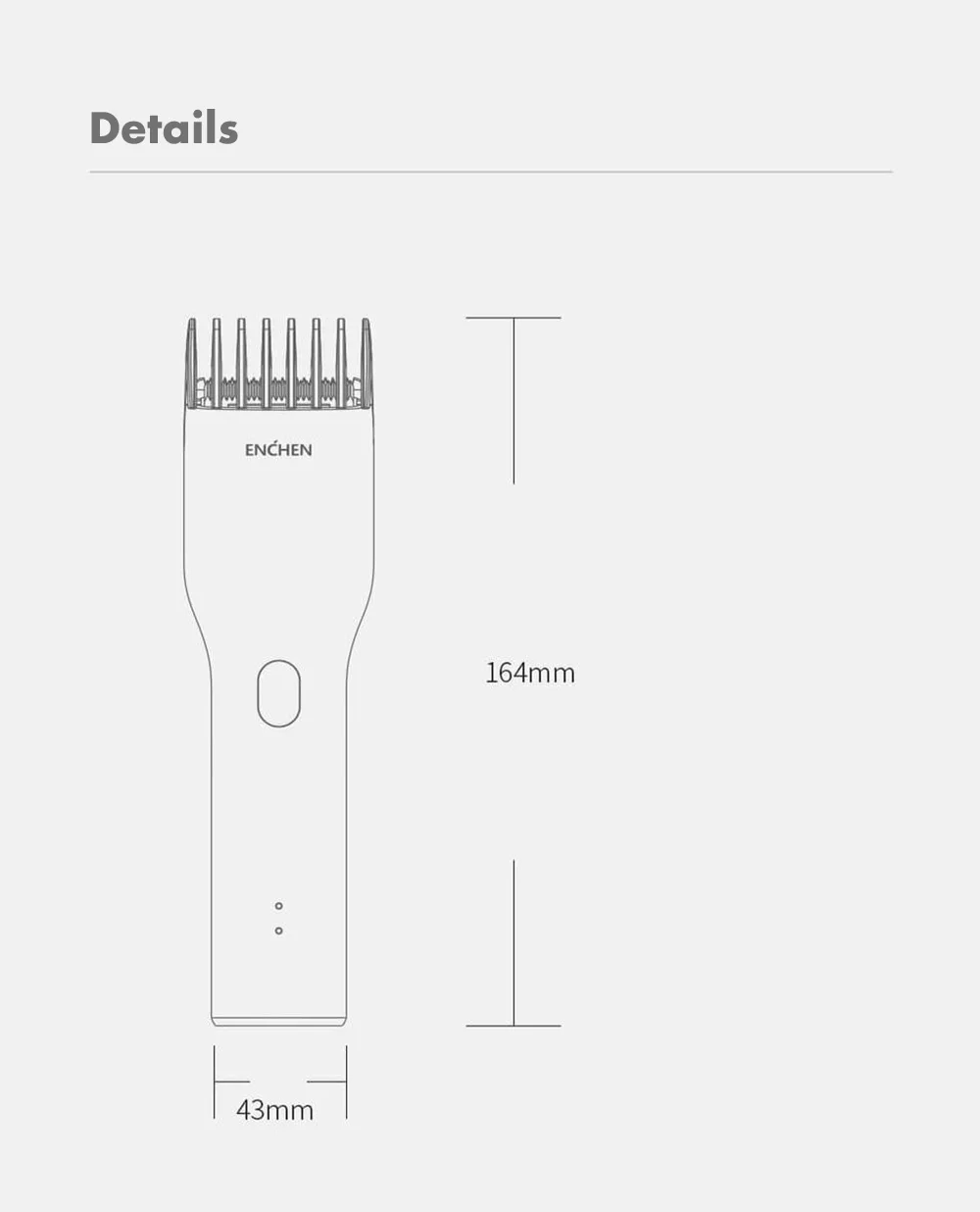 ENCHEN электрический триммер для стрижки волос для мужчин, usb-зарядка, триммер для бороды, антиприклеенные волосы, двухскоростной Керамический Резак, лезвие машинки для стрижки волос