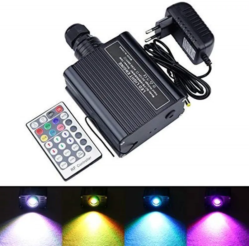 RGBW 16 Вт светодиодный оптоволоконный светильник двигателя мерцающий s генератор