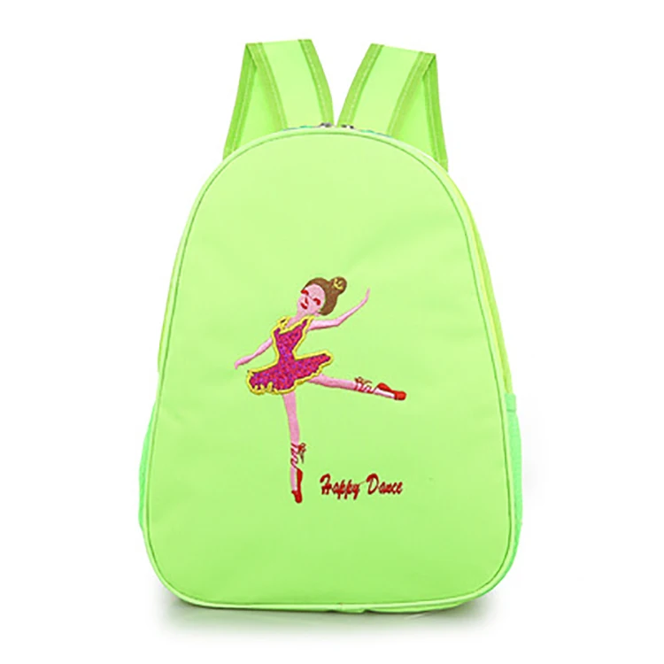 Рюкзак с регулируемым плечевым ремнем для детей с вышивкой картинки девочки из нейлона, сумка для танцев балета/одежды для детей получить.