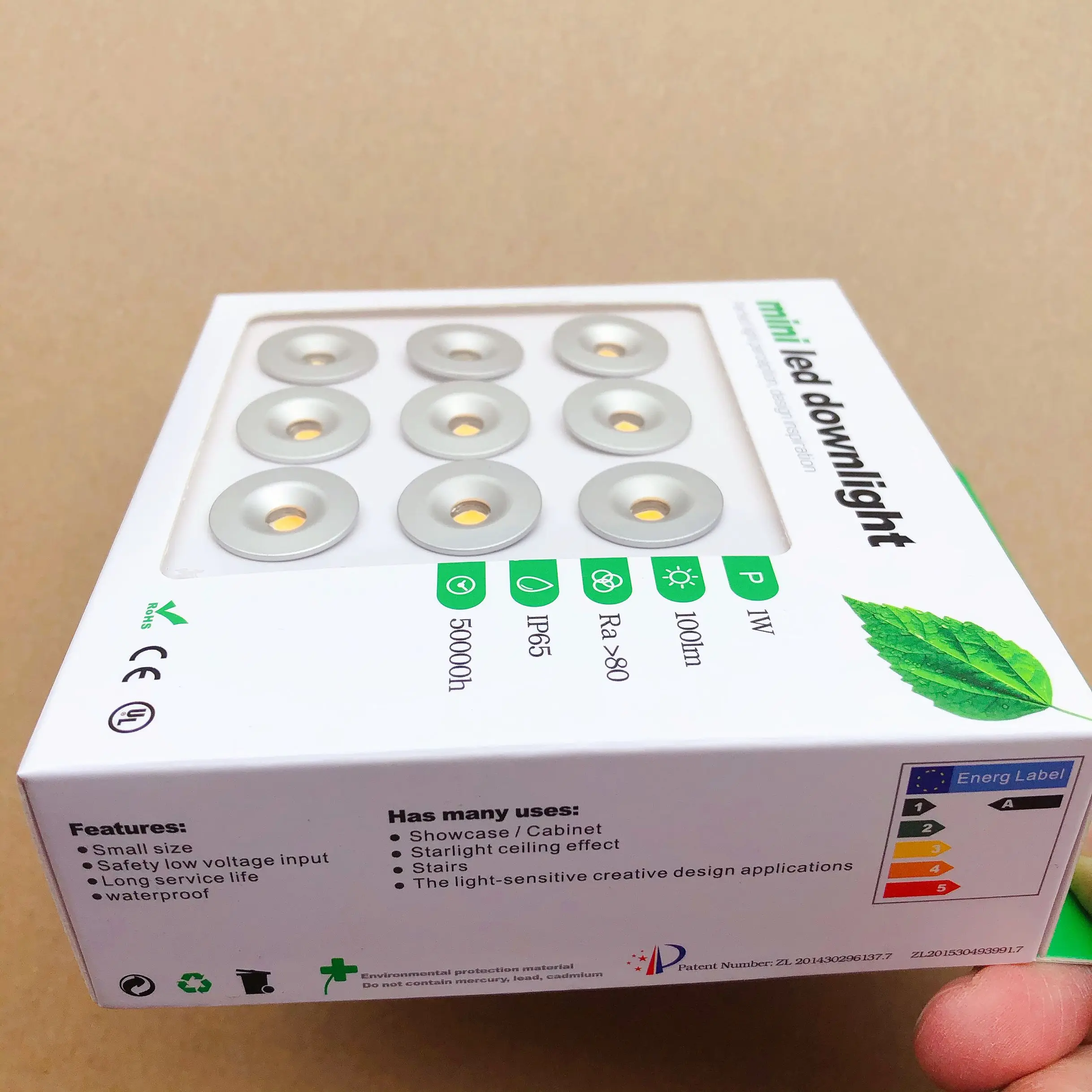 9pcs/lot DC12V 1W LED MINI Downlight Bridgelux Chip Waterproof IP65 Spot Light Cabinet New Design | Освещение