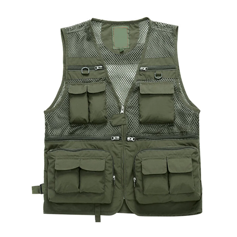 

Outdoor Quick-drying Fishing Vest Multi-pocket Breathable Mesh Photography Casual Vest EIG88