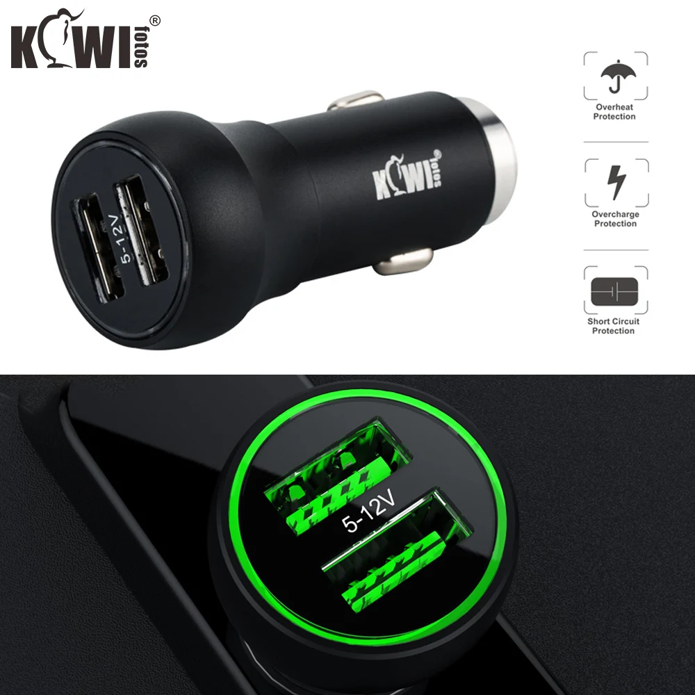 

2 Ports Car Charger Dual USB Car-charger Adapter QC 3.0 QC 2.0 Quick Charger for Cell Phone Tablet MP3 Car-charger Fast Charging