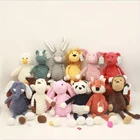 Милые плюшевые игрушки-животные для детей, в полоску, слон, лев, лиса, кролик, свинья, панда, утка, обезьяна, мягкие игрушки
