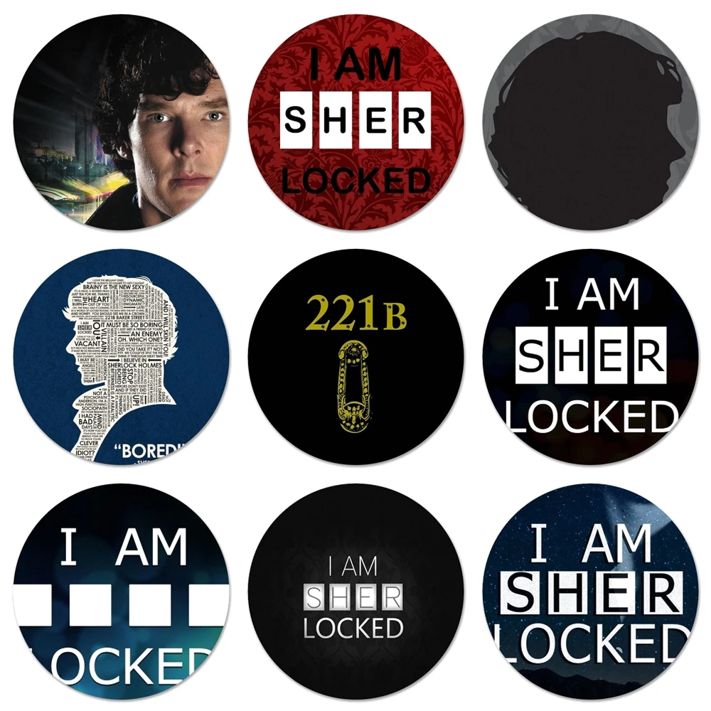 58 мм 221B i am Sherlock модные Значки украшения Броши Металлические для рюкзака | Дом и