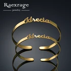 Мужские и женские браслеты Raexrage из нержавеющей стали с индивидуальной табличкой, 3 мм6 мм