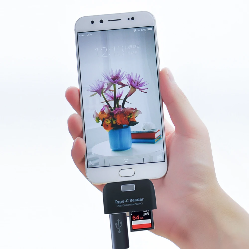Kebidu type C USB 2,0 считыватель карт памяти адаптер 3 в 1 USB 3,1 USB-C Поддержка TF SD OTG type C ридеры для Macbook телефона планшета