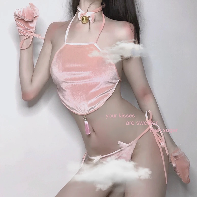 Милый Кот ролевые костюмы осень Babydoll женщина бикини сексуальное белье для