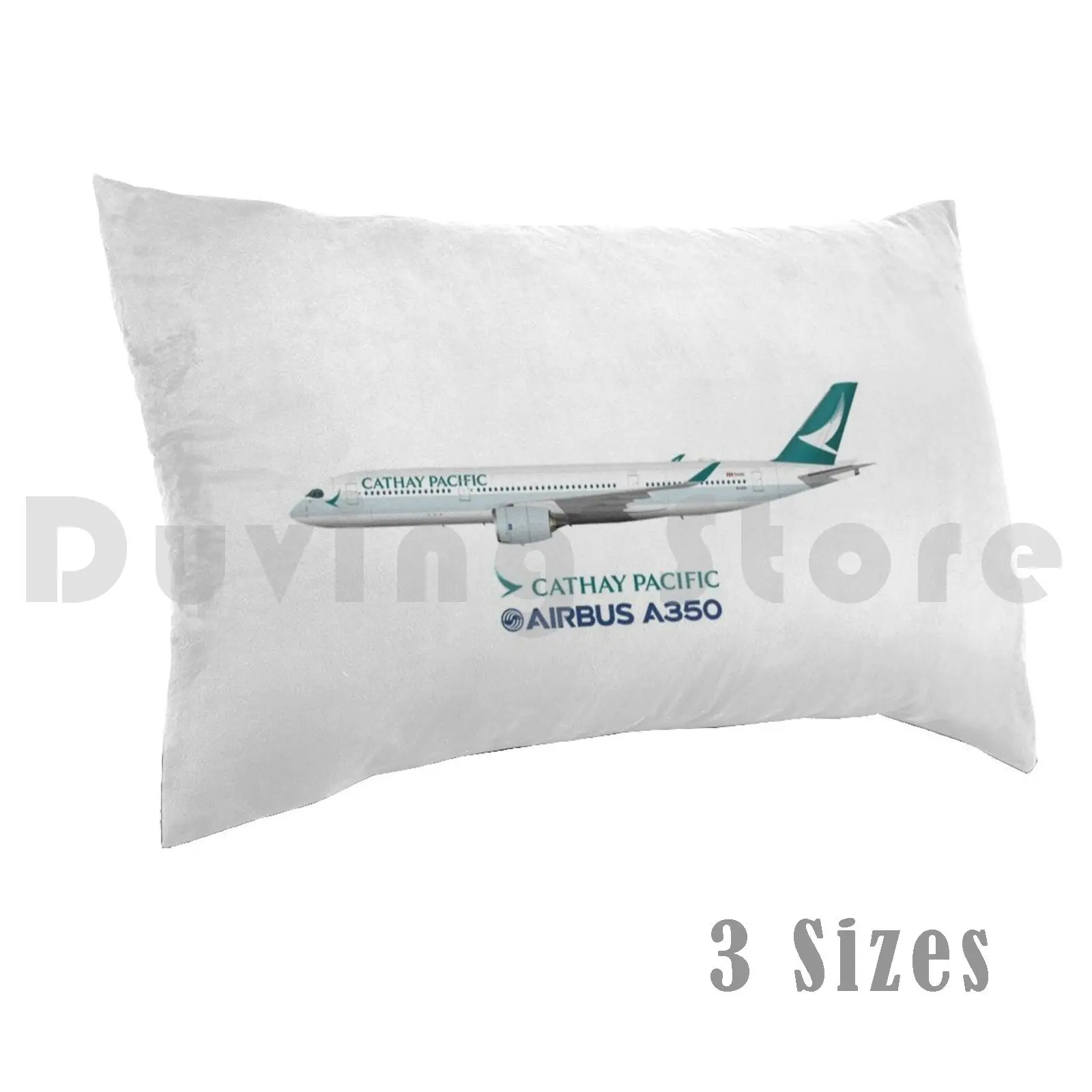 Иллюстрация летающего Тихоокеанского аэробуса A350 Чехол на подушку DIY 50x75 Аэробус