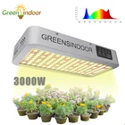 Светодиодная фитолампа полного спектра для теплиц, лампа для выращивания растений в помещении, лампа для выращивания растений с таймером, 3000 Вт