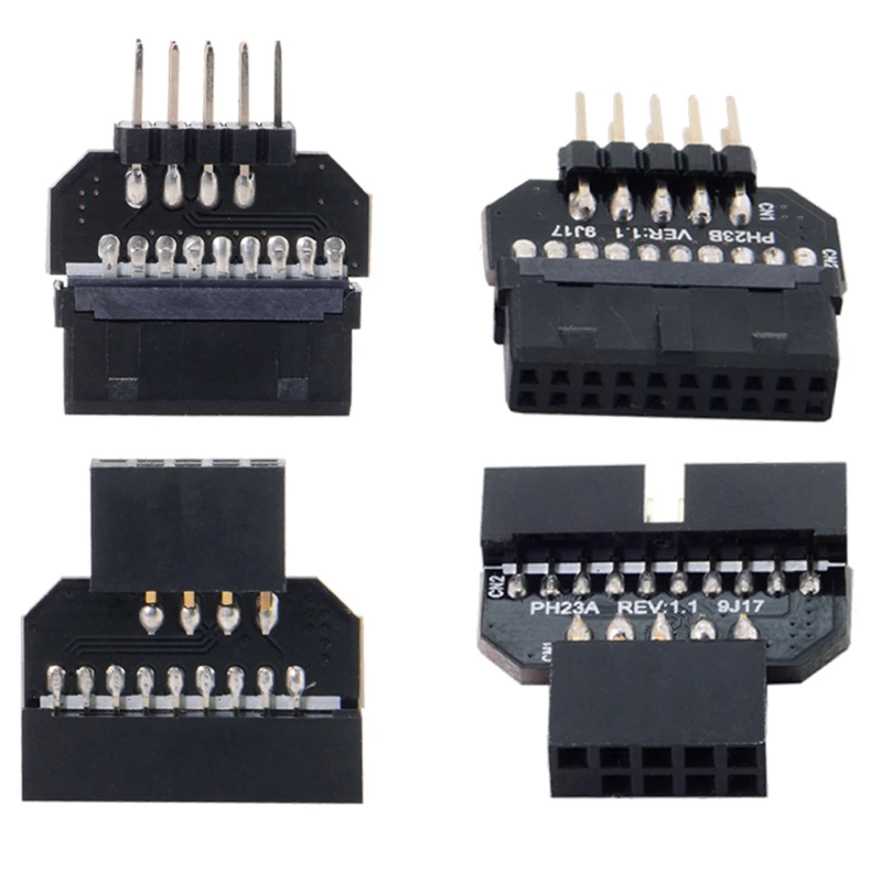 

Motherboard USB2.0 9-Pin to USB3.0 19Pin Front Panel Plug-in Connector USB 3.0 19/20Pin to USB 2.0 9Pin Adapter