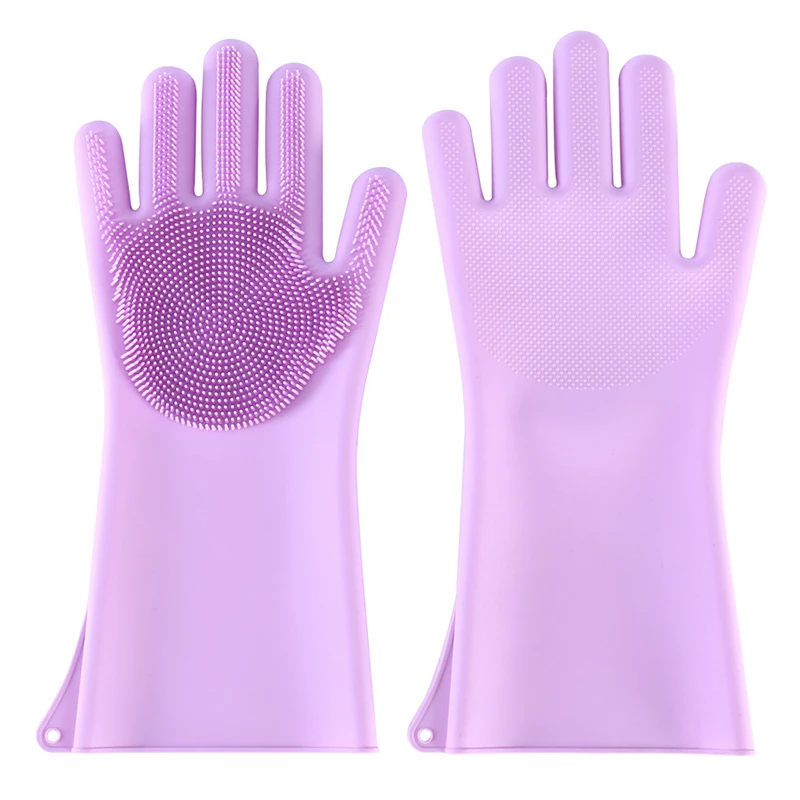 Style C-Purple Резиновые перчатки водонепроницаемые кухонные перчатки для мытья посуды латексные перчатки садовые бытовые перчатки для мытья посуды для посуды - Цвет: Style C-Purple