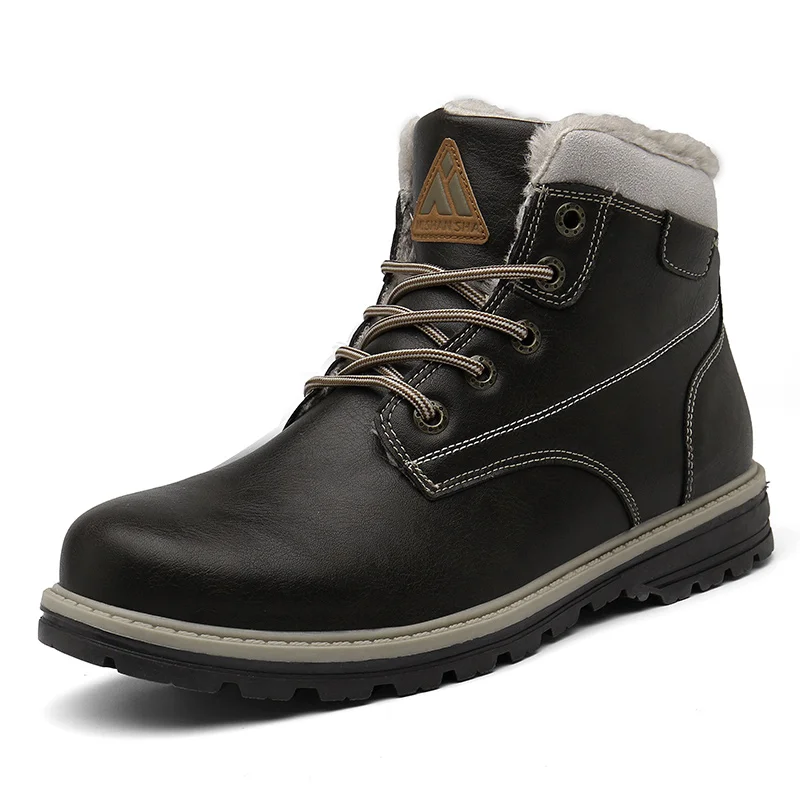 Style F Зимние ботинки; Мужская зимняя обувь; мужские горные кроссовки; уличная хлопковая обувь; Водонепроницаемая походная обувь; нескользящие кроссовки; ботильоны - Цвет: Style F