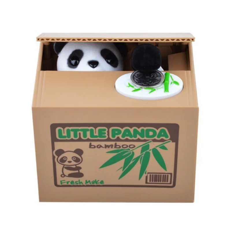 

Panda Coin Box Kids Money Bank Automated Cat Thief Money Boxes Toy Gift for Children Coin Piggy Money Saving Box Gift for Childr