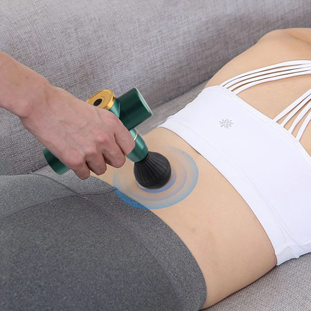 

Mini Massage Gun Portable Massager USB Rechargeable Electric Fascia Gun Fitness Exercise Muscle Relaxation Neck Membrane Machine